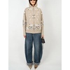 Yeokou Women Paisley Bandana Print Sweater Zip Up Knit Cardigan Jacket(Khaki)