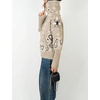 Yeokou Women Paisley Bandana Print Sweater Zip Up Knit Cardigan Jacket(Khaki)