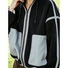 Yeokou Women Sherpa Fleece Cropped Jacket Fall Winter Coat(Black)