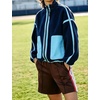 Yeokou Women Sherpa Fleece Cropped Jacket Fall Winter Coat(Blue)