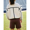 Yeokou Women Sherpa Fleece Cropped Jacket Fall Winter Coat(White)