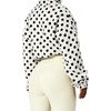 Yeokou Women’s Full Zip Fleece Jacket Polka Dot Drawstring Coat(White)
