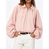 Yeokou Women’s Polka Dot Cropped Zip Up Jacket Bomber Coat Fall Outerwear(Pink)