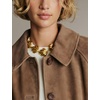 Women Faux Suede Cropped Jacket Fall Outerwear(Taupe)