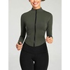 Womens Active Zip Up Running Workout Cropped Bbl Athletic Jacket with Thumb Holes(Armygreen)