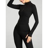 Womens Active Zip Up Running Workout Cropped Bbl Athletic Jacket with Thumb Holes(Black)