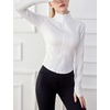 Womens Active Zip Up Running Workout Cropped Bbl Athletic Jacket with Thumb Holes(White)