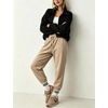 Women’s Bomber Jacket Oversized Windbreaker Funnel Neck Cropped Coat(Black)