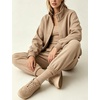 Women’s Bomber Jacket Oversized Windbreaker Funnel Neck Cropped Coat(Khaki)