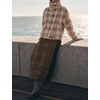 Women’s Buffalo Plaid Sherpa Fleece Jackets Funnel Neck Warm Coat(Khaki)