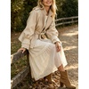 Women’s Cropped Trench Coat Casual Jacket Lace Cuff Belted Waist(Apricot)