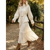 Women’s Cropped Trench Coat Casual Jacket Lace Cuff Belted Waist(Beige)