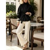 Women’s Cropped Trench Coat Casual Jacket Lace Cuff Belted Waist(Black)