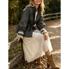 Women’s Cropped Trench Coat Casual Jacket Lace Cuff Belted Waist(Grey)