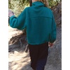 Women’s Fleece Cropped Jacket Funnel Neck Zip Up Fuzzy Teddy Coat(Green)