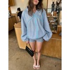 Women’s Mesh Track Jacket Oversized Zip Up Lightweight Coat(Blue)