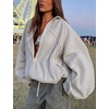 Women’s Mesh Track Jacket Oversized Zip Up Lightweight Coat(Grey)