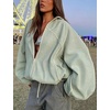 Women’s Mesh Track Jacket Oversized Zip Up Lightweight Coat(Lightgreen)