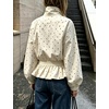 Women’s Polka Dot Casual Funnel Neck Lightweight Jackets(White)