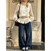 Women’s Polka Dot Casual Funnel Neck Lightweight Jackets(White)