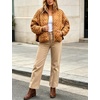Women’s Polka Dot Puffer Jacket Quilted Zip Up Winter Coat Pockets(Orange)