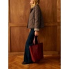 Women’s Puffer Jacket Quilted Lightweight Plaid Lining Padded Coat(Brown)