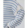 Yeokou Women Striped Off Shoulder Sweater Oversized Pullover(Blue)
