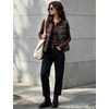 Yeokou Women’s Ribbed Henley Shirt Slim Fit Long Sleeve Casual Top(Coffee)