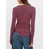 Yeokou Women’s Ribbed Henley Shirt Slim Fit Long Sleeve Casual Top(Darkred)