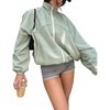 Women’s Mesh Track Jacket Oversized Zip Up Lightweight Coat(Lightgreen)
